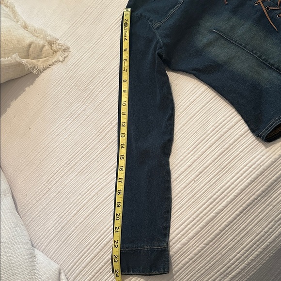 Blue Denim Lace-Up Jacket - Picture 4 of 5